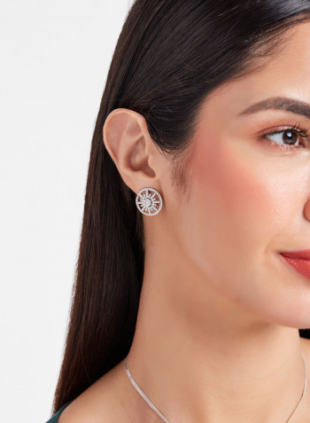 18 Karat White Gold Diamond Earrings