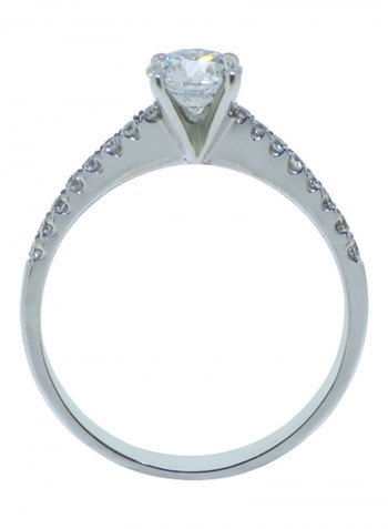 0.79 Ct Diamond Solitaire Round Ring