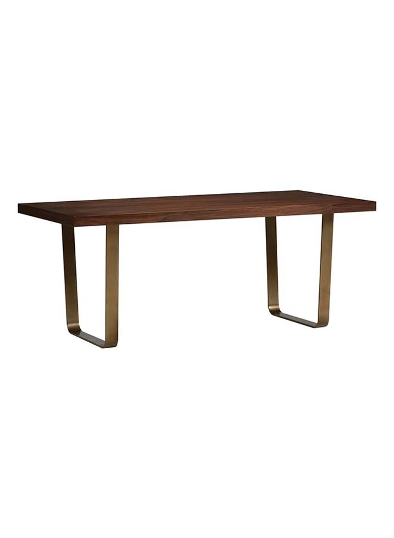 Hoyt Rectangle Dining Table Brown 75inch