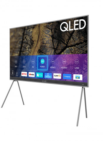 86 Inch 4K QLED Android Smart Tv With Built In Evvo Sound bar 86EV600QA Black/Grey