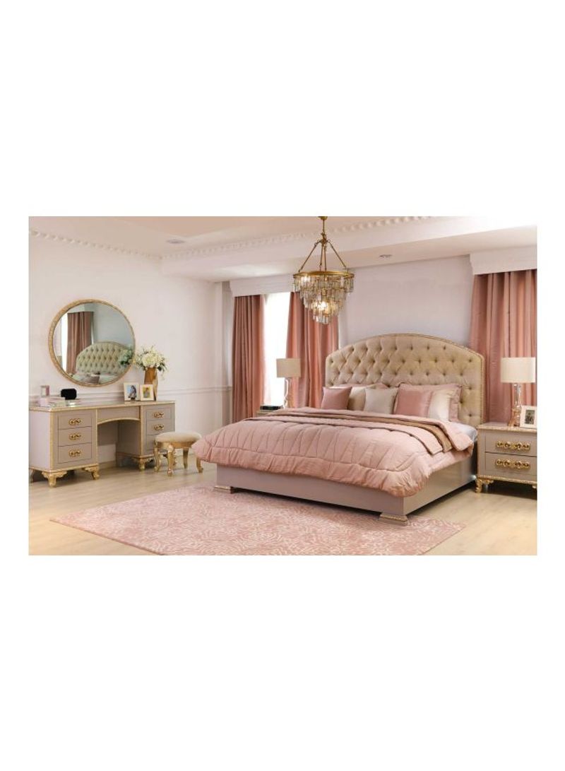 5-Piece Realspan Bedroom Set Beige/Gold