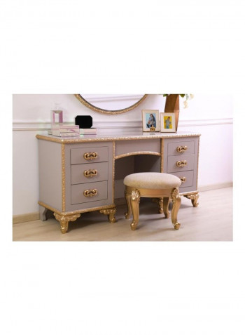 5-Piece Realspan Bedroom Set Beige/Gold