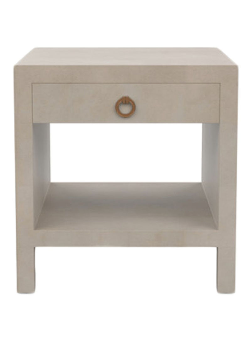 Emmy Square Side Table Beige 24X25X28inch