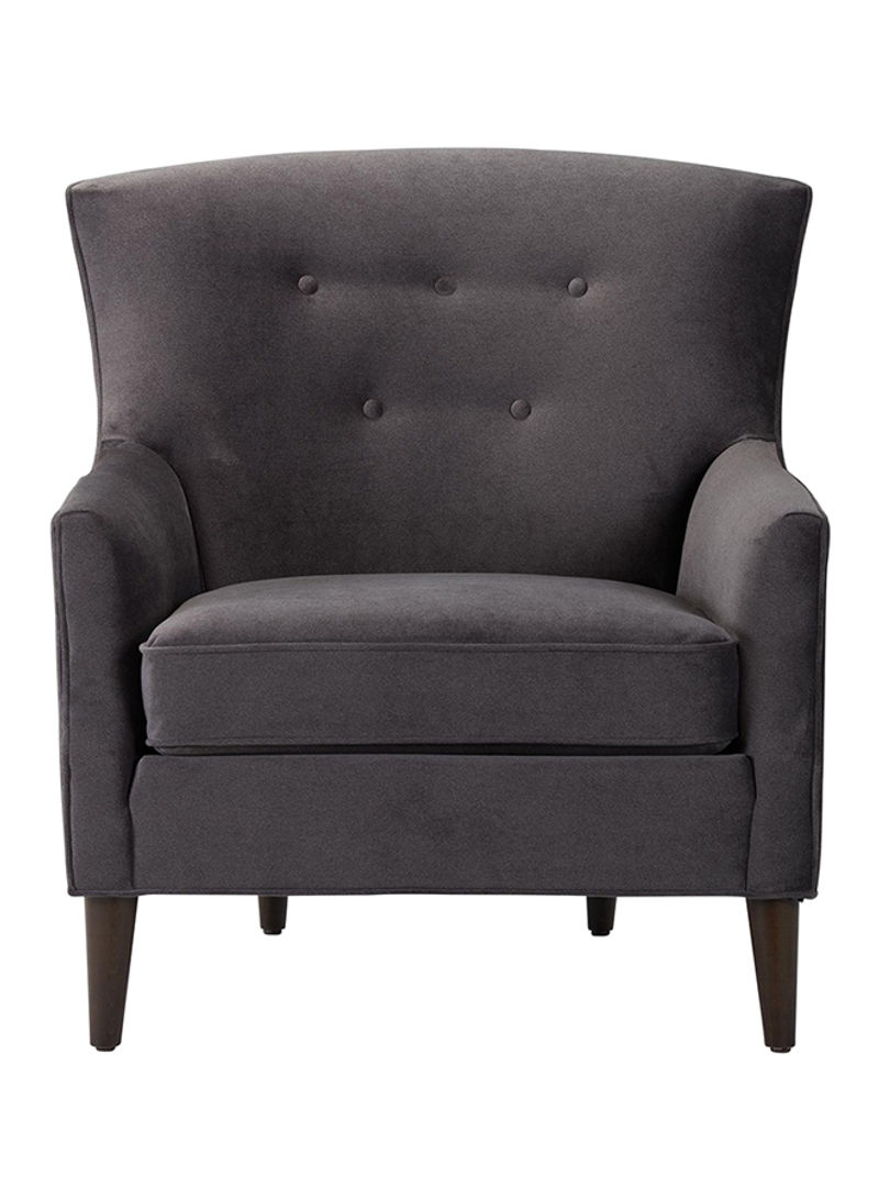 Juilliard Barrel-Back Wing Chair Hoban Charcoal 88.9x83.82x88.9centimeter