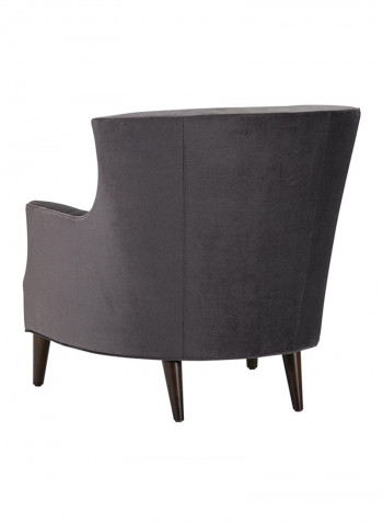 Juilliard Barrel-Back Wing Chair Hoban Charcoal 88.9x83.82x88.9centimeter