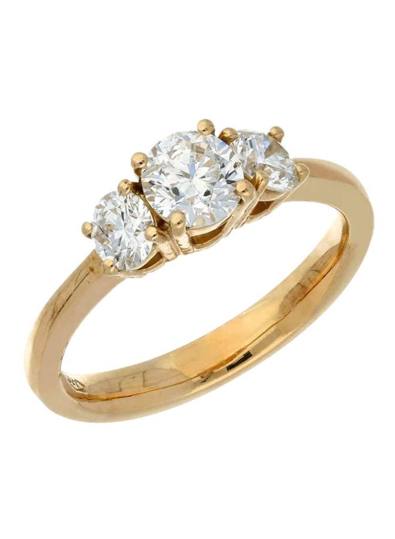18 Karat Gold 0.51Ct Diamond Studded Ring