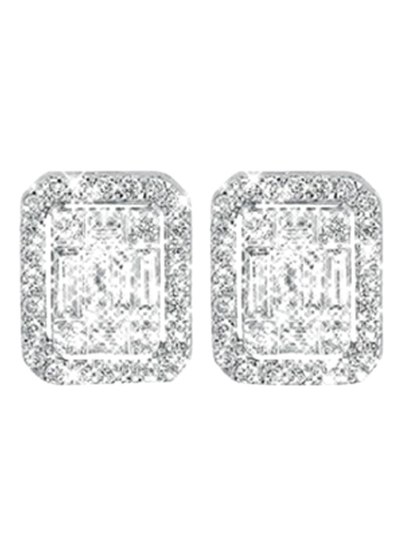 1.5 Ct Diamond Emerald Cut Earrings White Gold