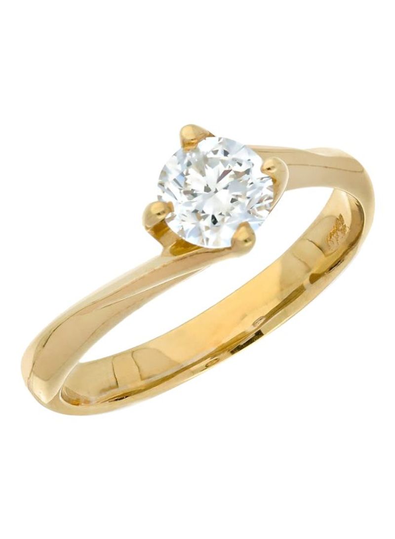 18 Karat Gold 0.71Ct Diamond Studded Ring