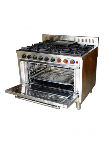 5 Burner Gas Cooker With Oven And Grill Burner 4461S Silver