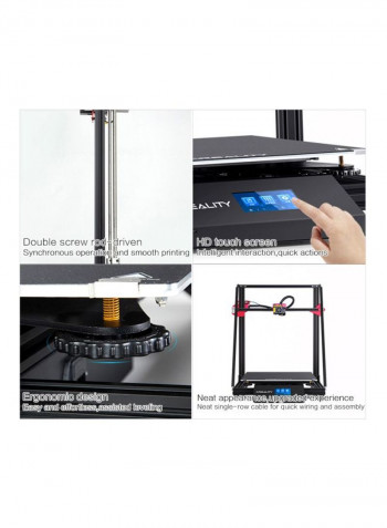 DIY Touch-Screen Heat Bed 3D Printer Black