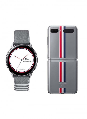 Galaxy Z Flip Thom Browne Edition 8GB RAM 256GB 4G LTE with (Active 2 Smartwatch, Watch Strap, Galaxy Buds+ and Leather Case Cover)