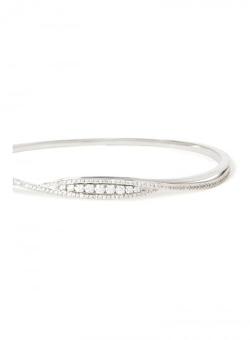 18 Karat White Gold Diamond Bangle