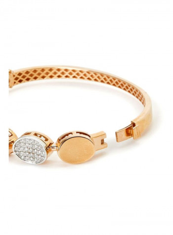 18 Karat Rose Gold Diamond Bnagle