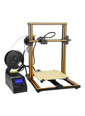 CR-10 Aluminium Frame DIY 3D Printer 61.5x60x49cm Black/Yellow
