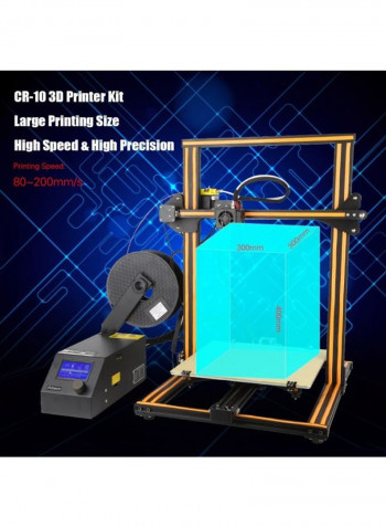 CR-10 Aluminium Frame DIY 3D Printer 61.5x60x49cm Black/Yellow