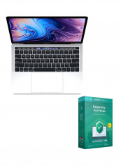 MacBook Pro Touch Bar Laptop With 13.3-Inch Retina Display, Core i5 with 2.4GHz Quad Core Processor/8GB RAM/512GB SSD/Intel Iris Plus Graphics 655 And Kaspersky Antivirus 2018 Silver