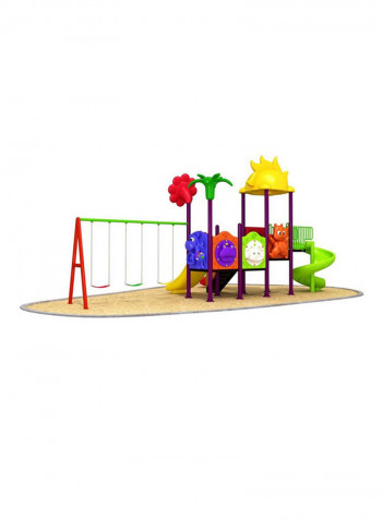 7-In-1 Swings Double Slides Round S-Slide And Tube Slide Set 12007