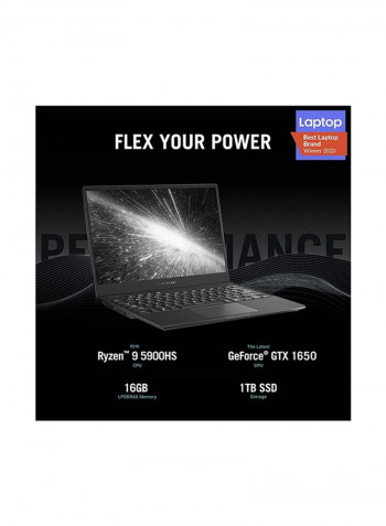 Rog Flow X13 Laptop With 13.4-Inch Display, R9-5900HS Processer/16GB RAM/1TB SSD/4GB Nvidia GeForce Graphics Card black