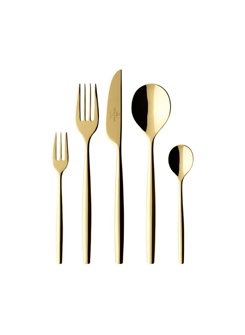 30-Piece Metrochic D'or Cutlery Set Gold