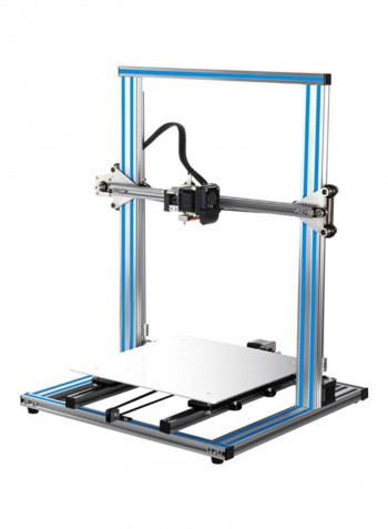 Large DIY 3D Printer With Touchscreen 13.5 x 13.5 x 1centimeter Silver/Blue