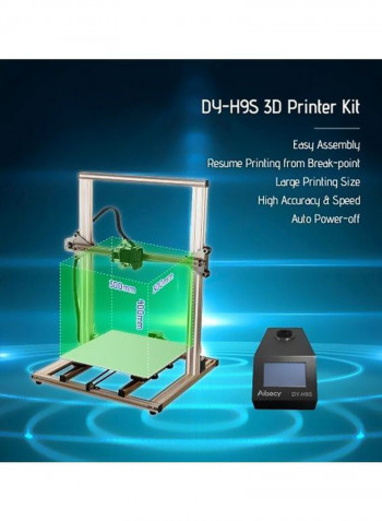 Large DIY 3D Printer With Touchscreen 13.5x13.5x1cm Silver/Black