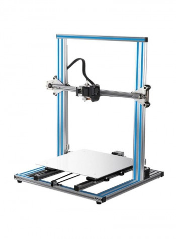 Large DIY 3D Printer With Touchscreen 13.5x13.5x1cm Silver/Blue/Black