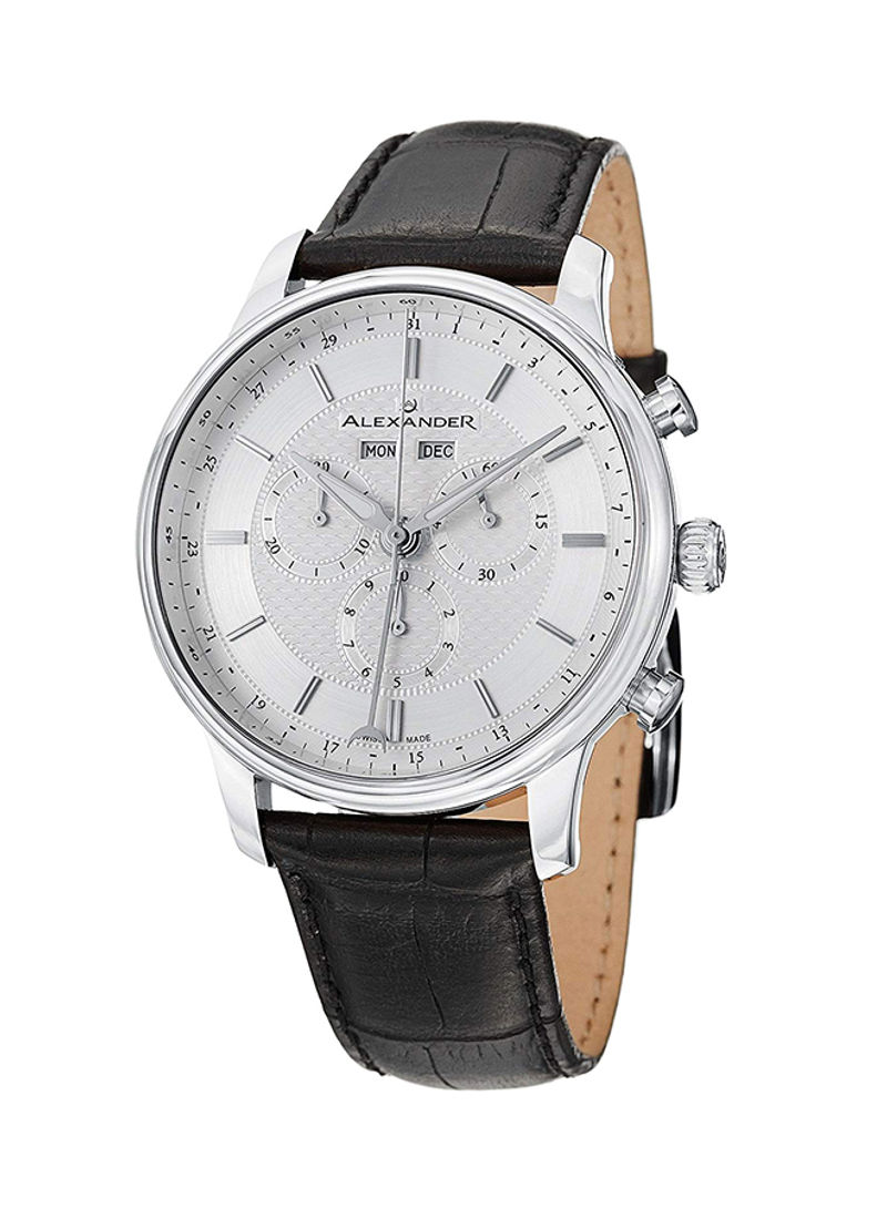 Men's Statesman Chieftain Leather Chronograph Wrist Watch A101-01