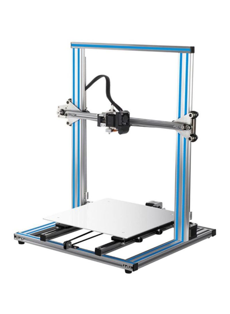 Large DIY 3D Printer With Touchscreen 13.5x13.5x1cm Silver/Blue/Yellow