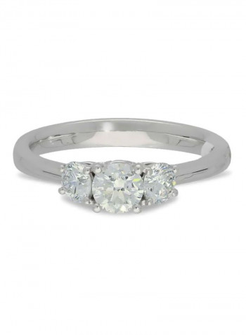 18 Karat White Gold 0.47Ct Diamond Studded Ring