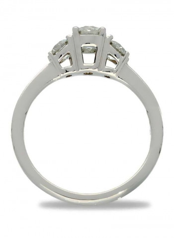 18 Karat White Gold 0.47Ct Diamond Studded Ring