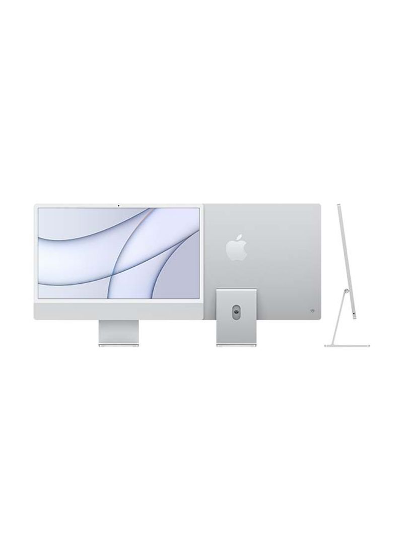 iMac All In One Desktop With 24-Inch Retina 4.5K Display, M1 Chip With 8‑Core CPU And 8‑Core GPU Processer/8GB RAM/256GB SSD/Integrated Graphics Silver