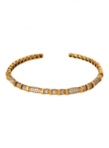 18 Karat  Yellow Gold Diamond Bangle