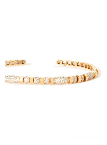 18 Karat  Yellow Gold Diamond Bangle