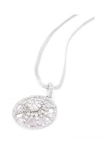 18K White Gold Diamond Studded Necklace