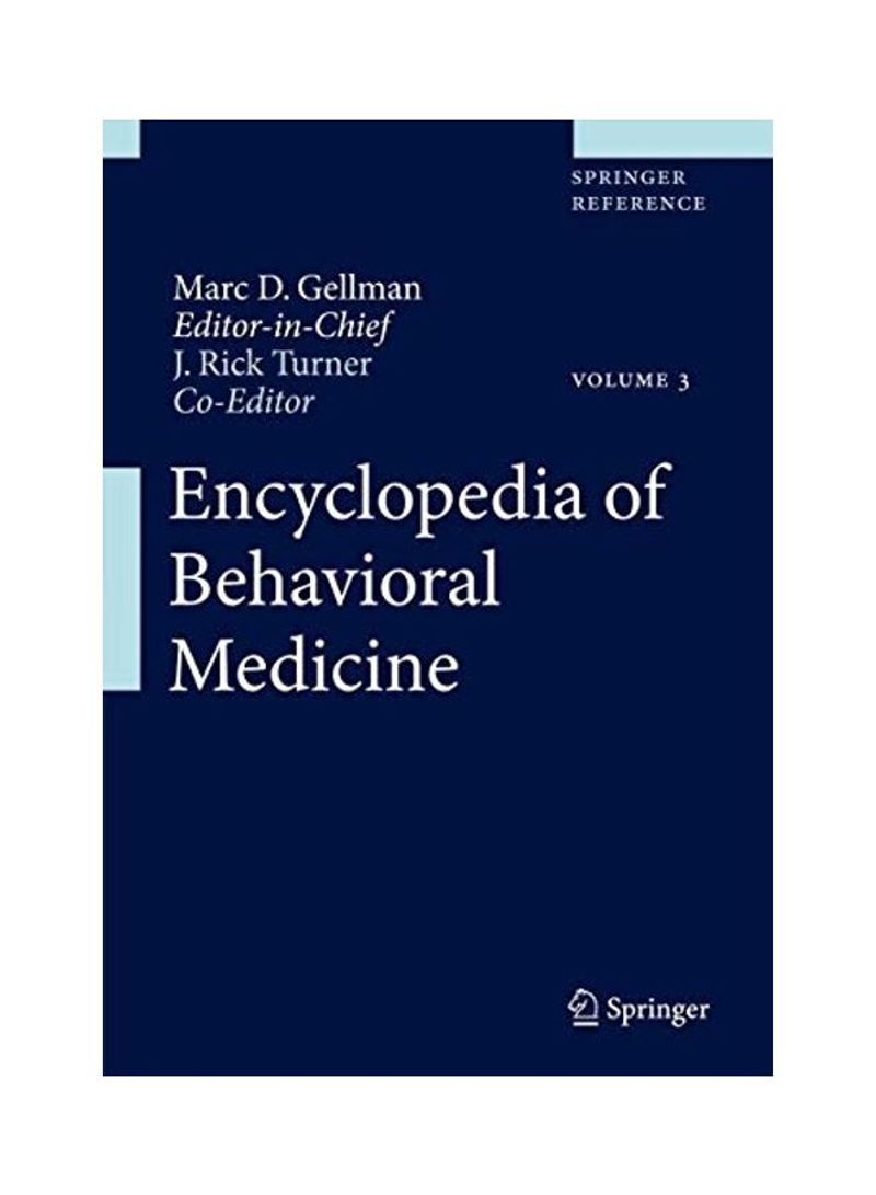 Encyclopedia Of Behavioral Medicine Hardcover English by Marc Gellman