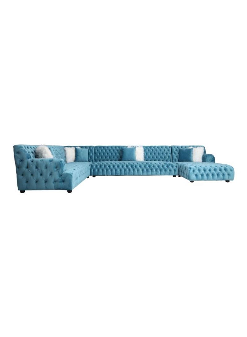 Infinity Sectional Sofa Blue 430x83x290cm