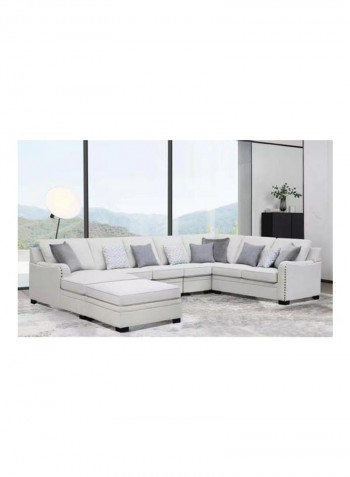 Nashville Large Sectional Left Corner Sofa With 9-Cushions And Chaise Beige