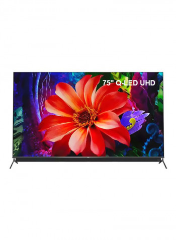 75-Inch Q-LED Android Smart UHD TV With Onkyo Speakers 75C815 Black