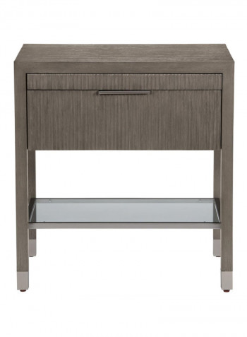 Valermo Single Drawer Night Table Grey 19X30X28inch