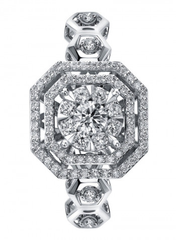 18K White Gold Diamond Studded Ring