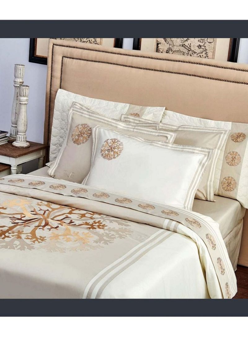 19.69 Bedspread Set Cotton White 240x260cm