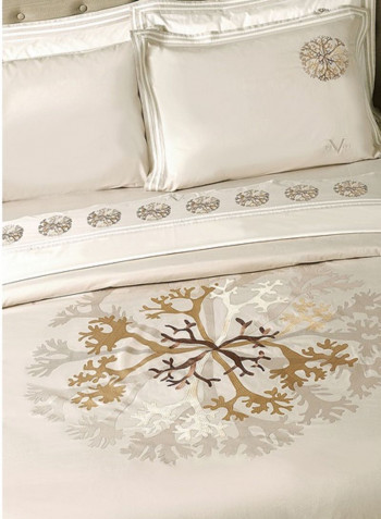 19.69 Bedspread Set Cotton White 240x260cm