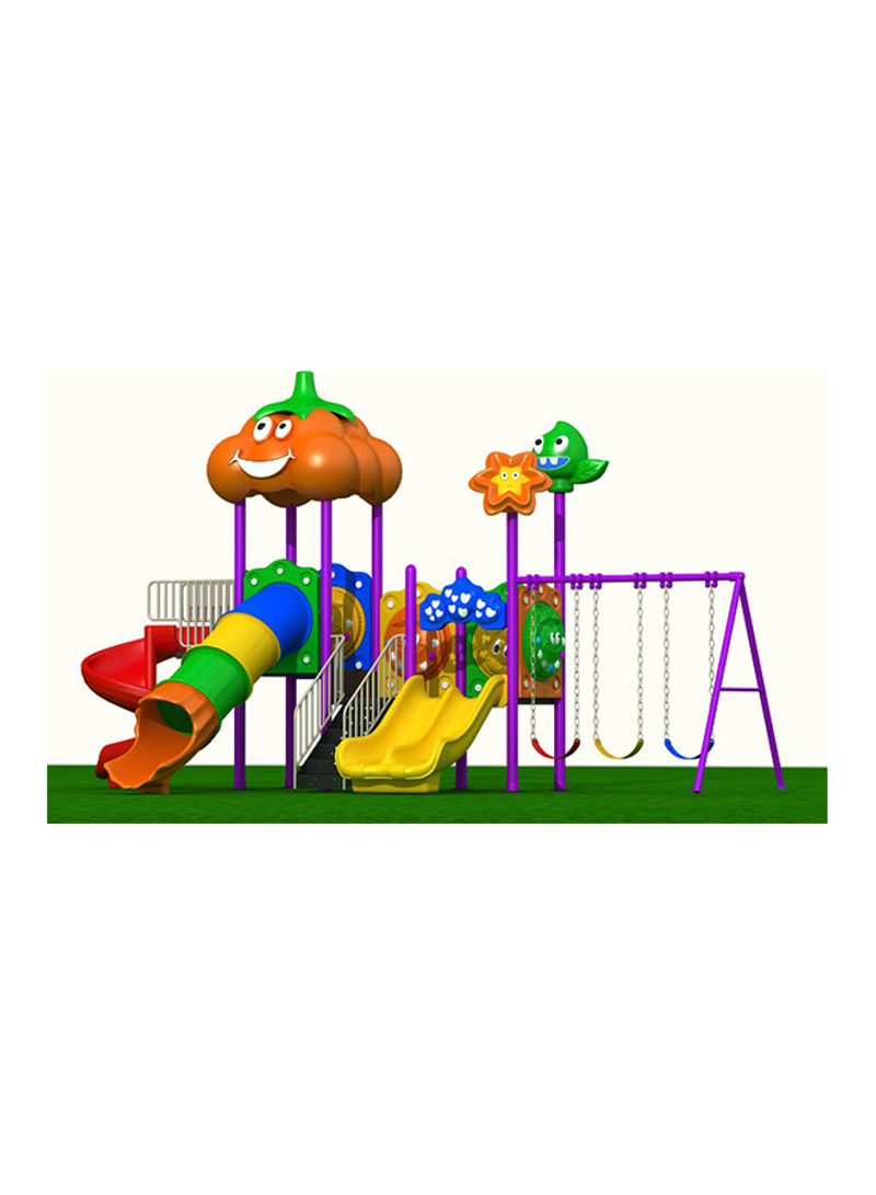 7-In-1 Swings Double, Round S And Tube Slides Set 12012