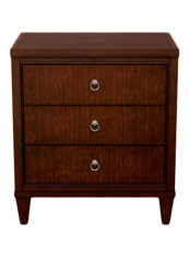 Heston Three-Drawer Night Table Brown 19X30.25X27inch