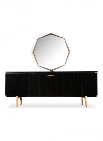 Elegance Sideboard with Mirror Black/Brown