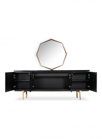 Elegance Sideboard with Mirror Black/Brown