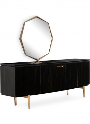 Elegance Sideboard with Mirror Black/Brown