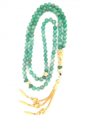 Natural Genuine Authentic Colombian Emerald Spheres With 18K Gold Plated Beads Bracelet
