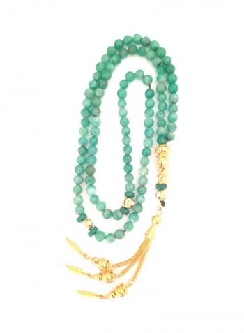 ROYALTY 178.6 Carats Of 99 Natural Genuine Authentic Colombian Emerald Spheres With 18k Gold Plated Beads.