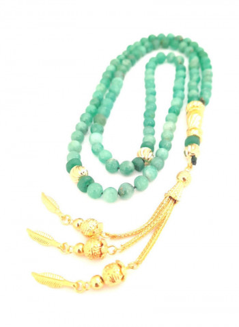 ROYALTY 178.6 Carats Of 99 Natural Genuine Authentic Colombian Emerald Spheres With 18k Gold Plated Beads.